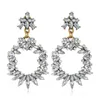 Dangle Lustre 2021 Bohème Boucles D'oreilles Pour Femmes Géométrique Coloré Cristal Rhin Pierre Boucle D'oreille Bijoux De Mode Accessor2382308