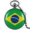 Pocket Watches chic brasiliansk design Men039s titta på elegant stor vit urtavla högkvalitativ legering tjock kedja pendant4802418