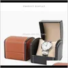 3 Colors Watches Pu Leather Arc Display Jewelry Holder Storage Single Slot Gifts 8Wf9R Boxes Cases Ml49G