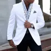White Men Promのウェディングの男性のズボンのスーツの結婚式の男性のブレザー2ピーススリムフィットグルーミングタキシードノッチラペルカスタムファッションコスチュームx0909