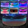 Full Color Shining Glasses Programmable Bluetooth RGB Fullcolor Glowing LED Light Up Glasses USB Rechargeable Future Style