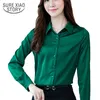 arrived Professional women office lady long sleeved blouse fashion shirt female bottoming tops D177 30 210521