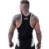 Hommes Bodybuilding Tops Gym Workout Fitness Fitness Cotton Sans manchettes de course à manches Stringer Singlet Male Summer Casual Vest 211873748