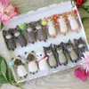 Unfinished Fashion Siamese Hawksbail Tabby Civet Cat Kitty Wool Doll Women Handmade Needle Felt Kit Package DIY Gift For Kids Y0813687104