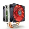 12 V 3 PIN DOPPIO DOPPIA DOPPIA CPU Fan di raffreddamento Fan Raffreddamento Heatist per Intel LGA1150 1151 1155 AMD 2/3 + - Rosso