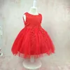 1-8Year Toddler Baby Tutu Dress White Red Ball Gown Party Stage Princess Dresses Bridesmaid Flower Girl Clothes Vestido Infantil Q0716