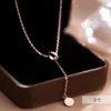 Pendant Necklaces Korean S925 Sterling Silver Fashion Simplicity Alphabet Necklace Luck Personalized Jewelry Gift Women167d