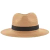 Berets Wide BriM Panama Strohhüten Männer Frauen Top Frühling und Sommer im Freien Sonnenschirm Beach Big Ladies Sun Hut Whole2483209