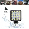 High-Power Light LED Car Vehicle Work Headlight 48W 16 LED-lampor Motorcykel Inspektion Off-road Spotlight Tillbehör