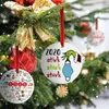 Keramik-Weihnachtsornamente, 7,6 cm, DIY, individueller Druck, runder Kreis, Stern, Baum, Belling, Kleid, Herz, oval, weiß, Sublimation, leer, Weihnachtsdekorationen, Geschenke, DH98