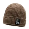 Miękkie zagęścić wełniane czapki narciarskie mężczyźni ciepłe kapelusze szalik zimowy cieplej gruby kapelusz polarowy dorośli casualia czapka z dzianiny czapki mody unisex hip hop czapki