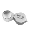 Handheld Jewelry Identification Microscope Magnifier 21mm 10X21mm 20X21mm 30X21mm Silver Metal Magnifying Glass Loupe Antique Appreciation