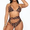 Dames badmode 2021 sexy zwempak vrouwen zomer leopards nake print bikini set push-up gevormde bh badpak