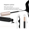 Manyetik Kirpikler Eyeliner ve Cımbız ile 10 Pairs Mix Stilleri Manyetik Yanlış Kirpikler Sıvı Eyeliner Makyaj Seti Yeniden Kullanılabilir Lashes Tutkal gerekli