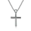 Stainless Steel Vintage Baseball Cross Black Pendant Necklace Jewelry Sports Gym Men Punk Rock Necklaces Jewellery Gift For Him Chains