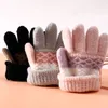 Мягкие вязаные детские перчатки полосатые дети девочек мальчики полнофункциональные перчатки осень зима теплые дети варежки
