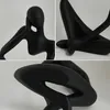 الكائنات الزخرفية التماثيل السوداء الحديثة التماثيل التماثيل النحت الراتنج المفكر الفني الشكل التفكير رجل هدية عيد