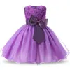 Princess Flower Girl Robe Été Tutu Mariage Anniversaire Fête Enfants Robes pour Filles Pour Enfants Costume Adolescent Designs 211027