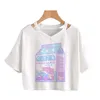 Camiseta de mujer Summer de verano Lindo lecho de cartón de cartón Estégalo Estégalo Vintage Camiseta de manga corta