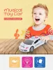 Acrobazia della polizia elettrica universale auto automatica per deformazione rotante con musica illuminazione 3d giocattoli per bambini