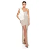 Ocstrade runway arrivals lantejoulas bodycon vestido mulheres verão prata elegante elegante clube noite festa es 210527