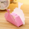 RMTPT 60 pcs/lot enfant anniversaire fille fête fournitures boîte à bonbons princesse jupe pliante boîte-cadeau faveurs de mariage cadeaux souvenirs 210724