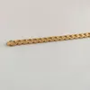 18ct Yellow Solid Gold Finish Miami Curb Cuban Link Chain Mens Bracelet Genuine Chunky Jewellery 8.3inch Heavy