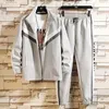 Mens Letter Printen Cargo Tracksuits Mode Trend Fall Cardigan Rits Jas Tos Broeken 2 stks Suits Designer Male Herfst Casual Twee Stuk Sets