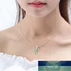 Einfache Suspension Sommer Halskette Charme tibetische Splitter klassische Pflanze grünes Blatt lange Halsketten für Frauen Dame KXL1065