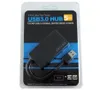 Hurtownie Protable Compact USB 3.0 4 Port Piasta Splitter Proste Adapter Ultra Szybkość do laptopa PC Power