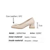 SOPHITINA Prägnante Damenpumps aus echtem Leder, handgefertigte Schuhe, dicker Absatz, All-Match-Stil, zwei Arten von Abnutzung, TPR-Damenschuhe SO997 210513