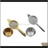 Infuser Double Handle Strainer Stainless Steel Portable Kitchen ToolルーズリーフフィルターメタルカップアクセサリーAffgl Infusers 6RNFD