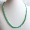 Kedjor 42 + 5cm Elegant grön Aventurine Choker Halsband Faceted Round Natural Gem Stone Bröllopsgåva För Kvinnor Charm Mode Smycken