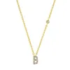 925 Sterling Silver Gold Small 26 Letters A- Z Zircon CZ Pendant Monogram Necklace Me 2021 Initial Alphabet M A Jewelry