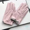 Krótkie design damskie rękawiczki owczesko -skóry oryginalne skórzane rękawiczki Bow Design Różowa rękawiczka motocyklowa