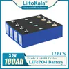 Liitokala 3.2V 180ah Lifepo4 batteripaket 3c Högström Stora kapacitetsceller DIY 12V 24V Solenergilager RV Golfbil