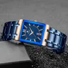 WWOOR Uhren Herren Top Marke Luxus Gold Quadrat Armbanduhr Männer Business Quarz Stahlband Wasserdichte Uhr uhren hombre 210329
