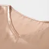 V-Neck Silk Tank Top Kobiety Ubrania Lato Bez Rękawów Damskie Topy Podstawowe Solid Casual Camisole Plus Size Camis Haut Femme 210615