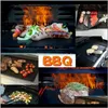 Grill Durable Nonstick Barbecue 4033Cm Sheets Microwave Oven Outdoor Tool O9D9H Tools Accessories Ar4Ks