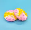 Creative 3D силиконовые сброс давления сброс мяч аксессуары торт Фрисби пузырь шарики весело высвободить течь игрушка