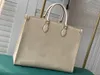 2022FASHION ONTHEGO WOMEN luxurys 디자이너 가방 정품 가죽 핸드백 메신저 크로스 바디 숄더 백 토트 지갑 shoppingbag 44925