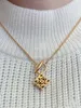 Luojia new geometric Luoyi Necklace square carved hollow trend simple fashion ot button sweater chain2427025