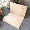 Wedding Invitations Hollow Laser Cut Nice Flowers Wedding Invitation Card With Pearl Paper For Cards Birthday Party Thanks