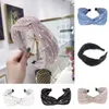 Sequin Knot Headband Hair Hoop Band Cross Wide Tie Hair Diamond Boutique Accessories Hairband For Woemn Sequin Headband