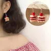 Hars Aardbei Cake Hangers Opknoping Oorbellen Simulatie Voedsel Dangle Earring Sleutelhanger Mode-sieraden Accessoires