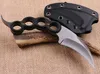 Coltello Karambit 9CR18MOV Lama rivestita in titanio Acciaio G10 Manico Knuckle Coltelli da artiglio con Kydex H5445