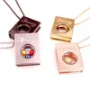 Openable Book Memory Locket Pendant Necklace Silver Gold Floating Lockets Boxes for Women DIY Fashion Jewelry Will and Sandy