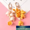 Lovely Popcorn Keychain Keyring for Women Girl Jewelry Simulated Food Snack Cute Car Key Holder Keyrings Best Friend Couple Gift Factory price expert design Quality