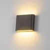 Lámpara de pared impermeable para exteriores IP65 6W/12W, luz LED COB, candelabro de decoración interior para dormitorio, al lado del pasillo, luces de jardín