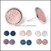 Oorbellen Sieraden Hoge Kwaliteit Hars Druzy voor Dames Eenvoudige Shining Toon Hypoallergene Vrouwelijke Mode Gift Drop Levering 2021 IDU6S